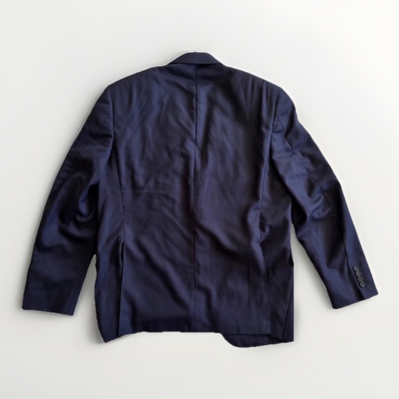 Canali 50R Midnight Blue Travel Water Resistant Blazer Woven Wool 2-Btn Jacket - Picture 2 of 12